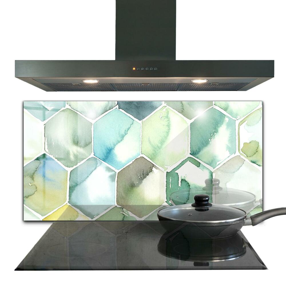 Panel szklany do kuchni Akwarela Geometryczne Wzory