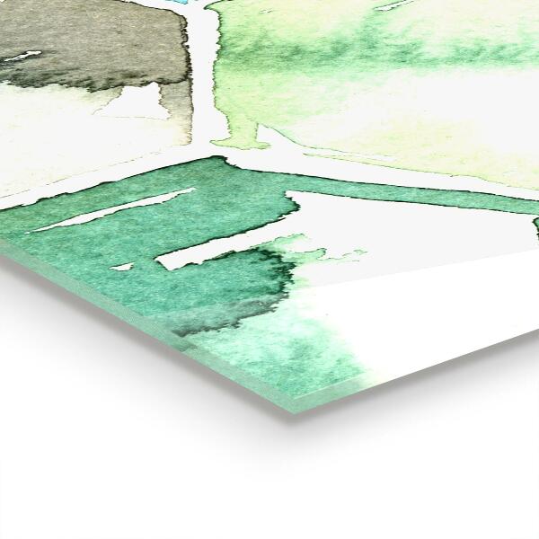 Panel szklany do kuchni Akwarela Geometryczne Wzory