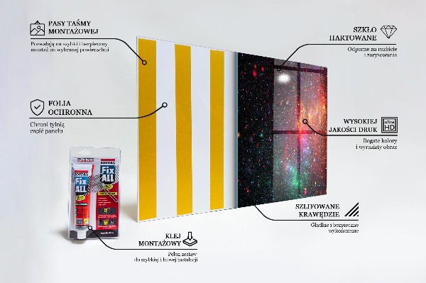 Panel szklany do kuchni Galaktyka Chaos Fantazja
