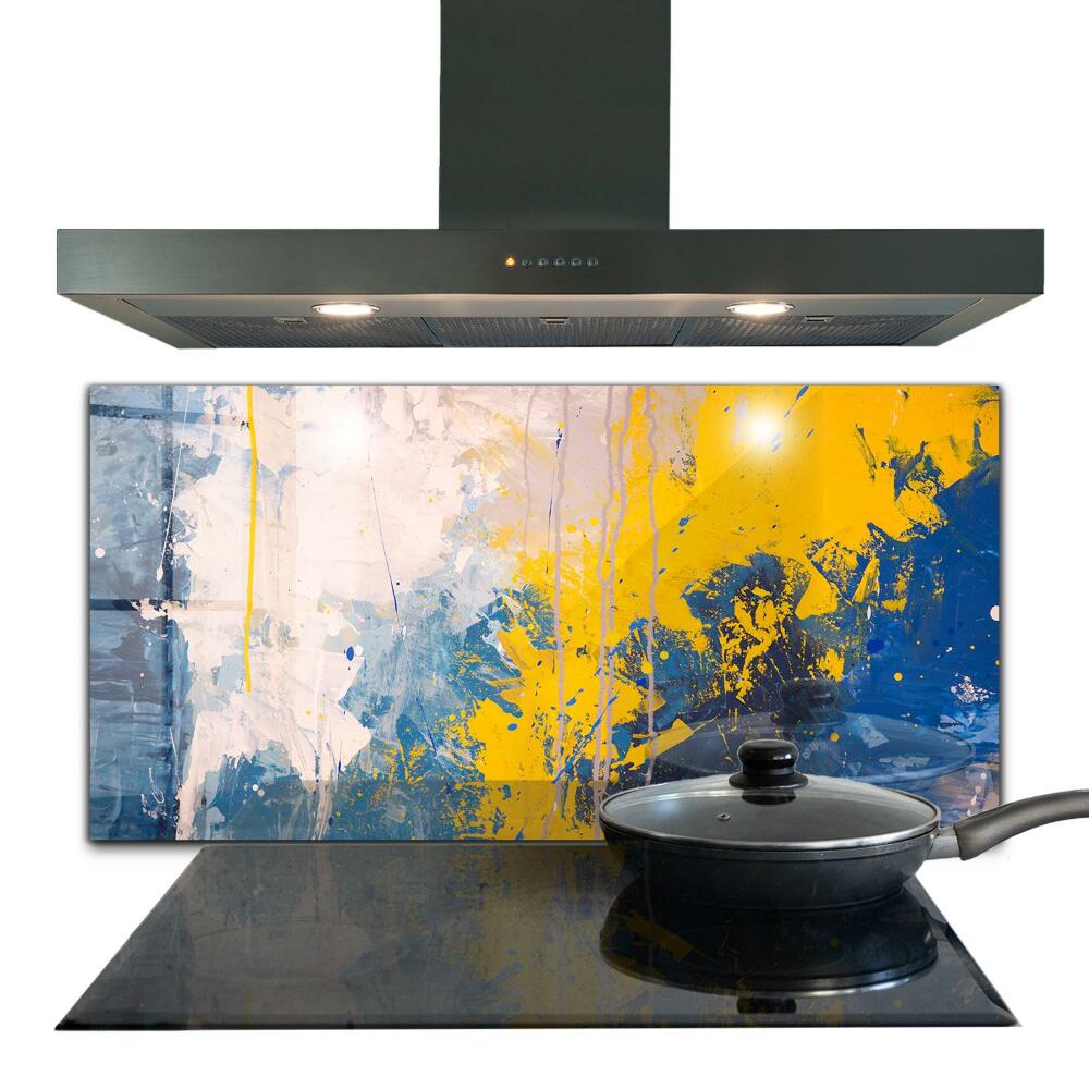 Panel szklany do kuchni Abstrakcja Kolorowa Farba