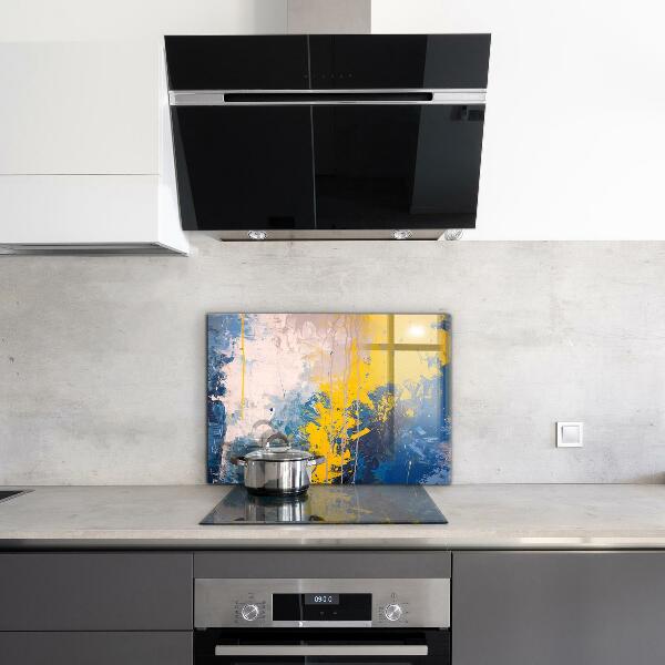 Panel szklany do kuchni Abstrakcja Kolorowa Farba