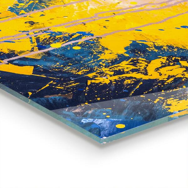 Panel szklany do kuchni Abstrakcja Kolorowa Farba