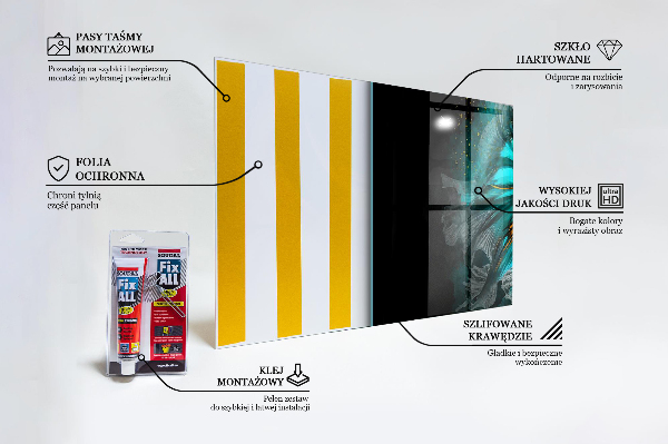 Panel szklany do kuchni Tropikalna Ryba Bojownik