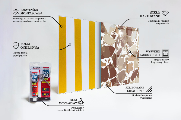 Szkło do kuchni na ścianę Terrazzo Kamień Naturalny