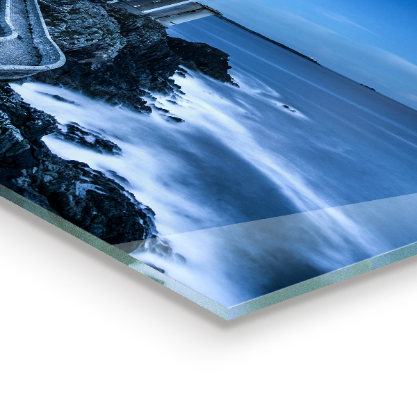 Panel szklany do kuchni Latarnia Morska o Zmroku