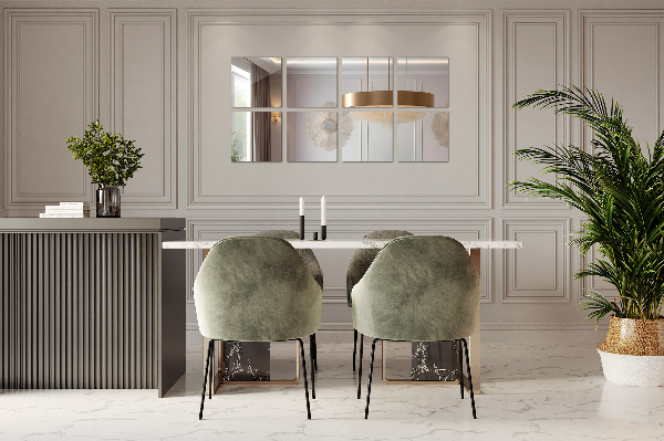 Płytki lustrzane samoprzylepne 6 szt. 20x20 cm