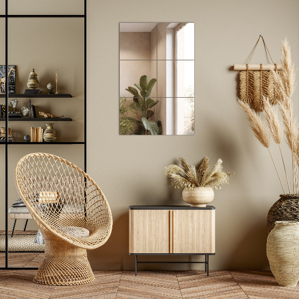 Płytki lustrzane samoprzylepne 6 szt. 20x20 cm