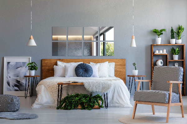 Płytki lustrzane samoprzylepne 6 szt. 20x20 cm