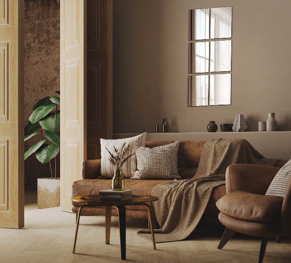 Lustrzane płytki 6 szt. 30x16 cm