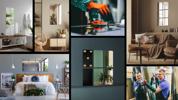 Lustrzane kafelki 6 szt. 30x20 cm