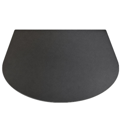Półowalna stalowa mata pod grill 80x90 cm