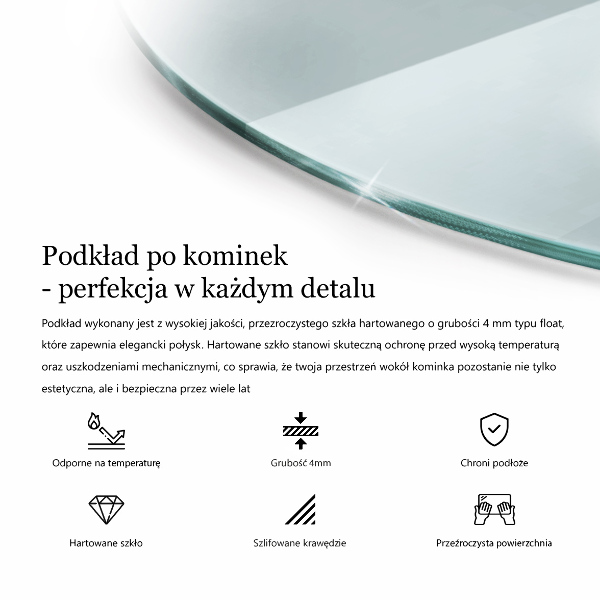 Podkładka pod kominek 100x100 cm