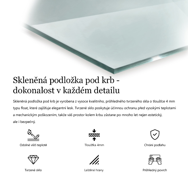 Szkło hartowane pod kominek h40