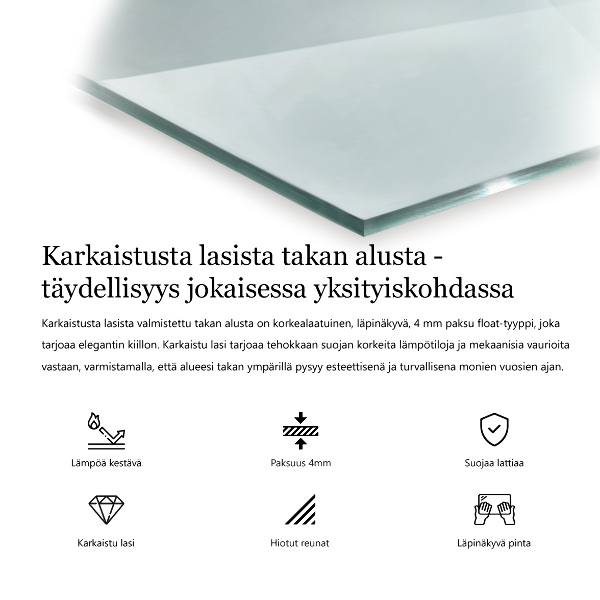 Szkło hartowane pod kominek h40