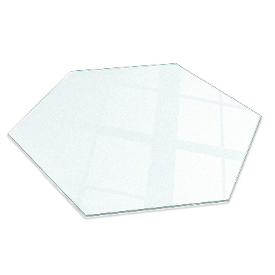 Sześciokątne szkło pod kozę półprzezroczyste h40 cm