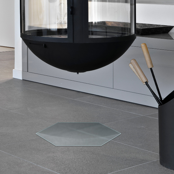 Sześciokątne szkło pod kozę półprzezroczyste h40 cm