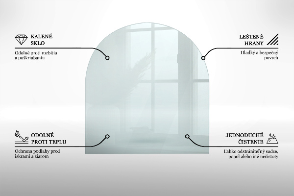 Podkładka pod kominek 80x70 cm