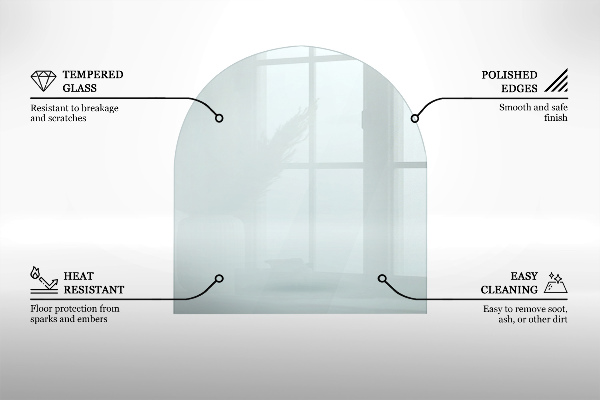 Podkładka pod kominek 80x70 cm
