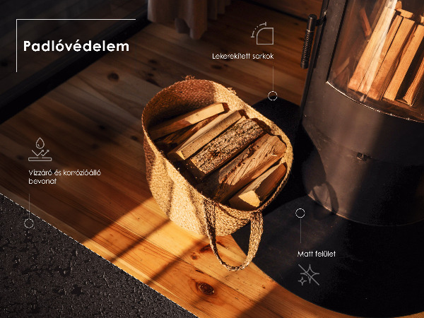 Panel kominkowy z czarnej blachy 100x100 cm