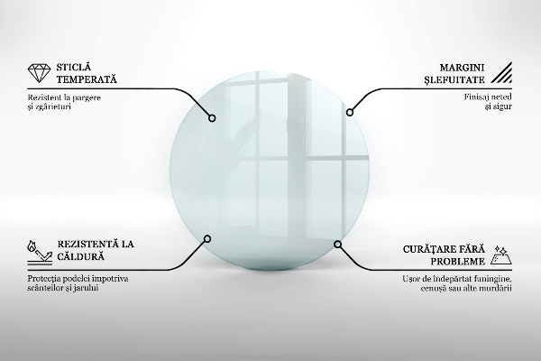 Szkło hartowane pod kominek fi60 cm