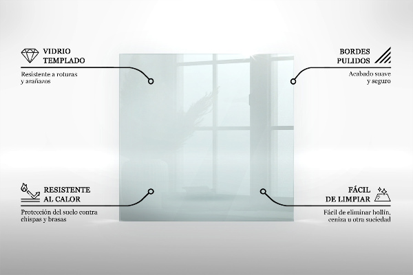 Szyba pod kominek 100x70 cm