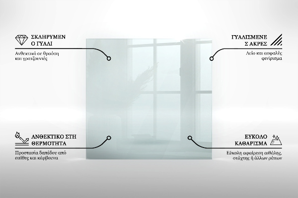 Szkło pod kominek 125x50 cm