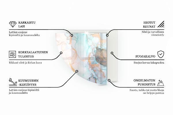 Szyba hartowana pod kominek Tekstura kamienia naturalnego