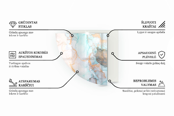 Szyba hartowana pod kominek Tekstura kamienia naturalnego
