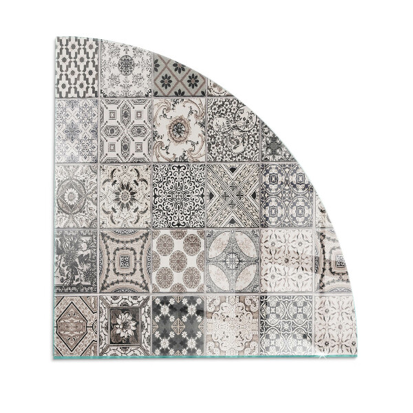 Szyba hartowana pod kominek Wzory kafli dekoracyjnych