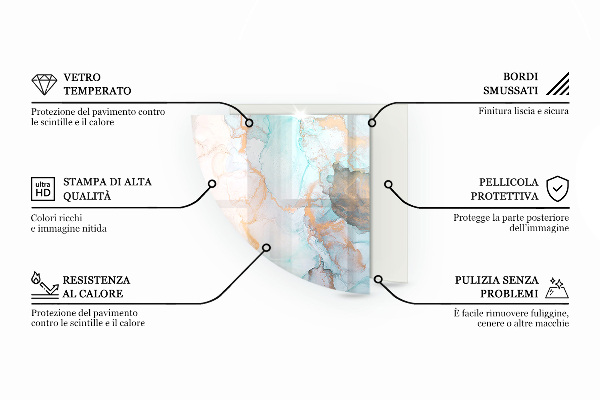 Płyta pod piec Wzory mozaikowe w kafelkach