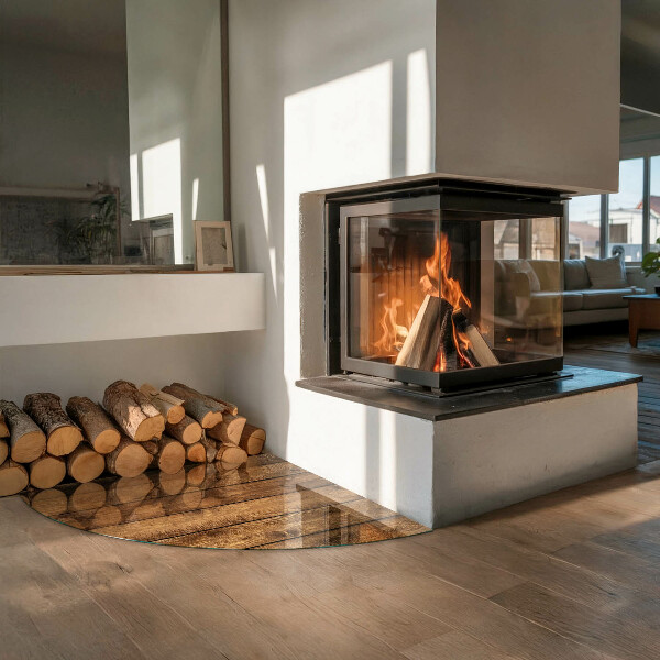 Płyta pod piec Deska drewniana w słoje