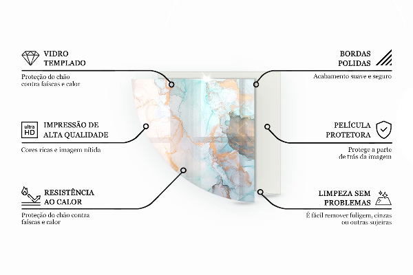 Płyta pod piec Geometryczny wzór 3D