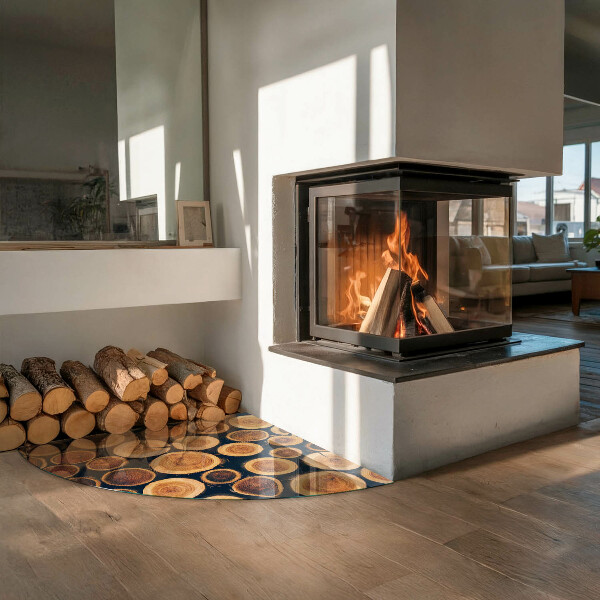 Płyta pod piec Skrzynka z drewnem ściętym