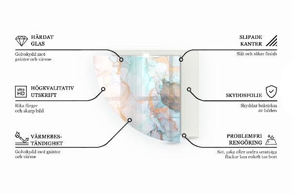 Płyta pod piec Kolor Morski