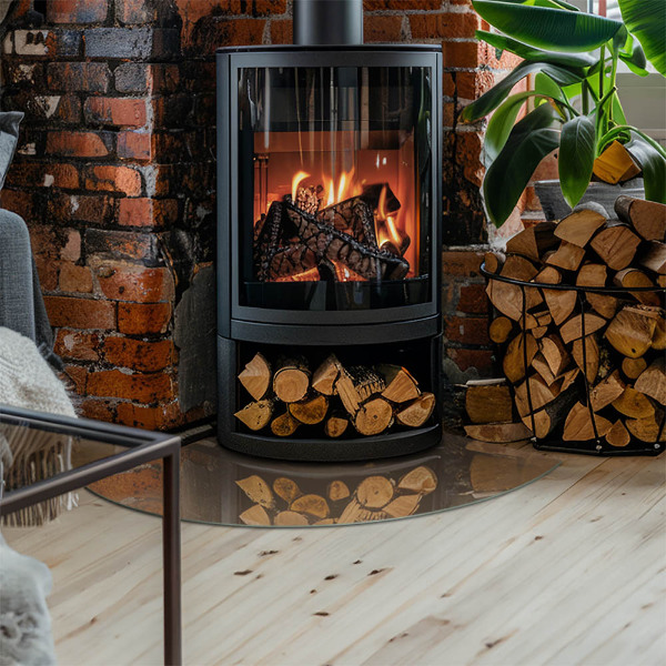 Szyba hartowana pod kominek Kolor Brązowy