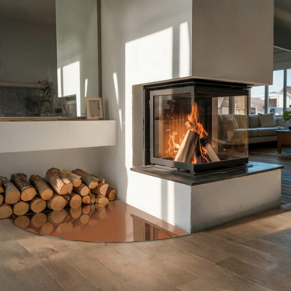 Szyba hartowana pod kominek Kolor Brązowy