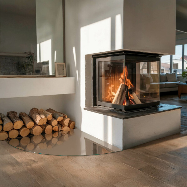 Szyba hartowana pod kominek Kolor Brązowy