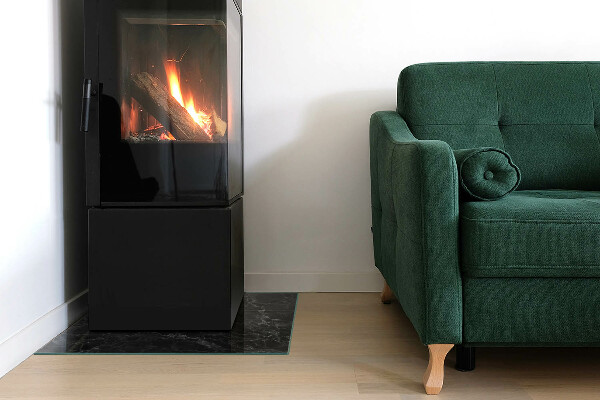 Szkło hartowane pod kominek Elegancki wzór marmuru