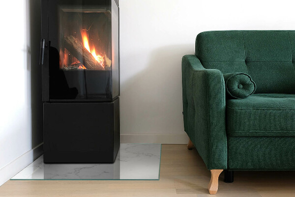 Szkło hartowane pod kominek Wzór marmurowy z żyłkami