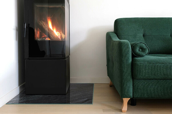 Szkło hartowane pod kominek Tekstura kamiennej powierzchni