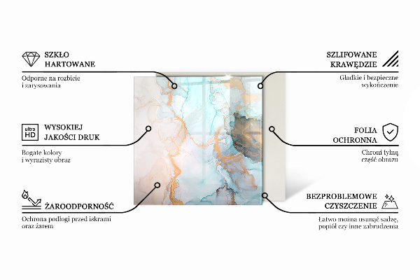 Panel kominkowy Elegancki wzór roślinny