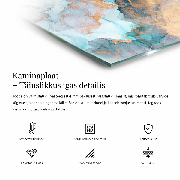 Panel kominkowy Abstrakcyjny wzór geometryczny