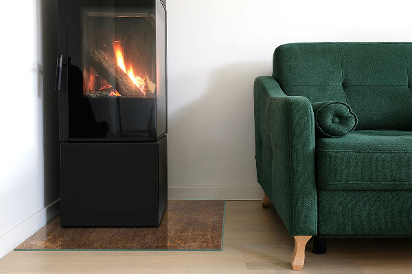 Szkło hartowane pod kominek Tekstura rdzy na tle