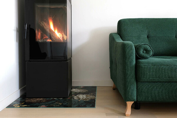 Panel kominkowy Kwiatowy wzór z motylami