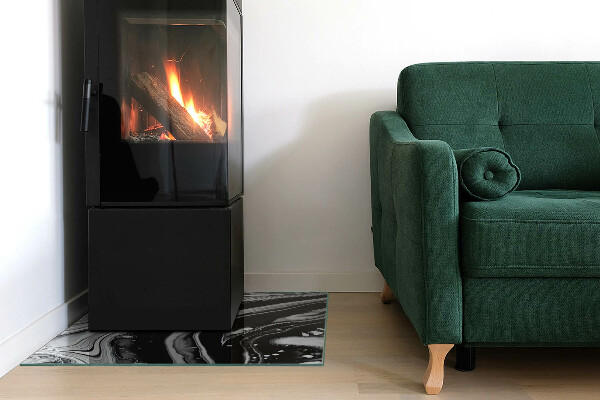 Szkło hartowane pod kominek Abstrakcyjne fale i linie