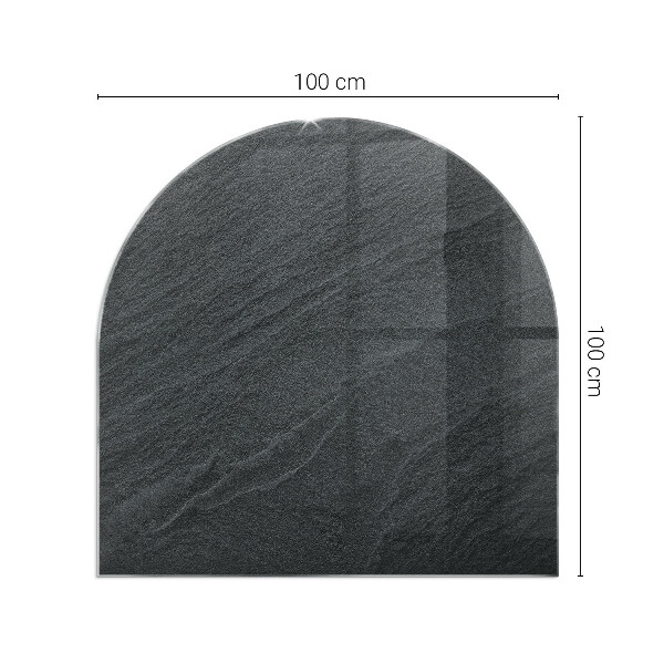 Szkło przed kominek Tekstura kamienia naturalnego
