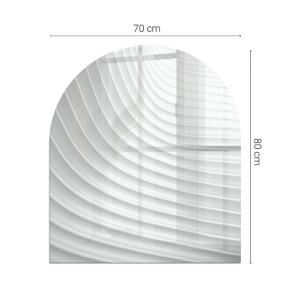 Szkło przed kominek Fale delikatnych linii