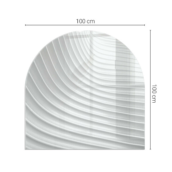 Szkło przed kominek Fale delikatnych linii