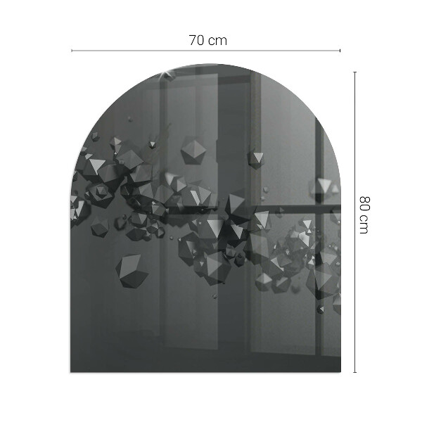 Szkło przed kominek Abstrakcyjna chmura brył