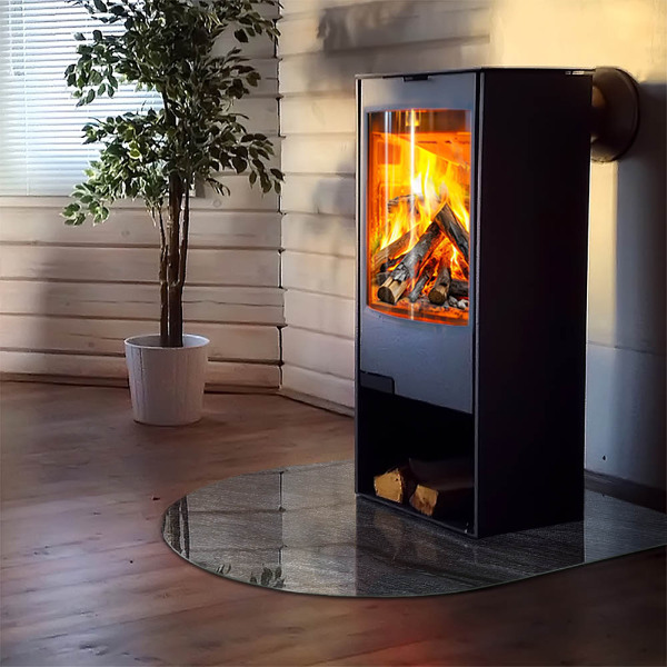 Szkło przed kominek Tekstura kamiennej powierzchni